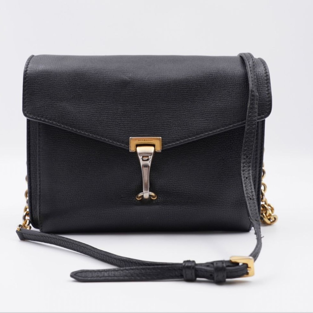 Burberry black leather crossbody